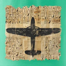 Egyptské hieroglyfy lietadlo