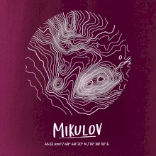 Mikulov - vrstevnice v kruhu