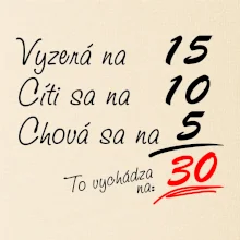 Vyzerá, cíti sa, chová sa - 30 rokov