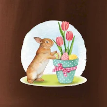 Veľkonočný zajačik tulipány