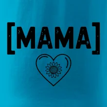 Mama nápis a srdce a slnečnice