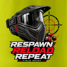 Paintballová maska – Respawn, Reload, Repeat