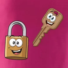 Parové tričká - Zámok a kľúč