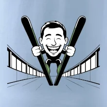 Vysmiatý kreslený skokan