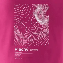 Plechý - vrstevnice v obdĺžniku