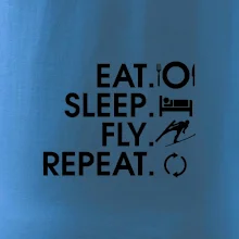 Eat sleep fly repeat - skoky na lyžiach