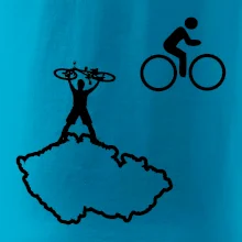 Mapa ČR + kolo na prsu