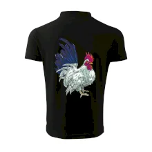 Kohút kreslený biely