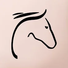 Kôň - hlava silueta