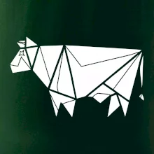 Origami krava z boku