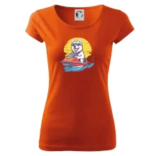 Husky na vodnom skútri