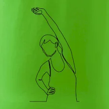 Preťahujúca sa žena jedným ťahom