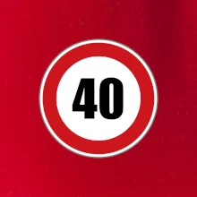 Dopravná značka - obmedzenie rýchlosti 40