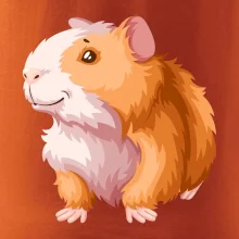 Morča - kreslené, bielo oranžové