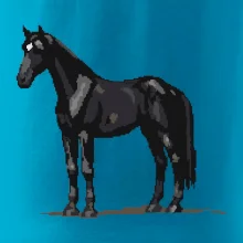Čierny kôň pixel