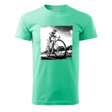 Cyklista čiernobiela cesta Cyklista čiernobiela cesta