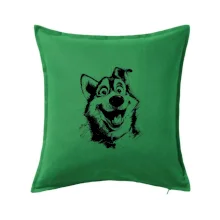 Čiernobiela karikatúra husky