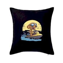 Jazvečík na vodnom skútri