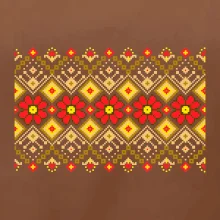 Ukrajinský vzor - Červené kvety