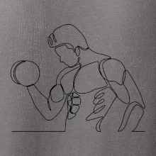 Fitness muž jedným ťahom