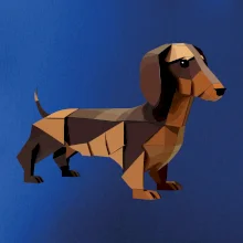 Jazvečík - zlepený z papiera