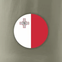 Vlajka Malta okrúhla veľká