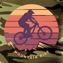 MTB farebný bicykel západ slnka