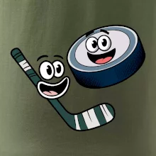 Parové tričko - Puk a hokejka