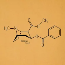 Molekulárna štruktúra Cocaine Kokaín