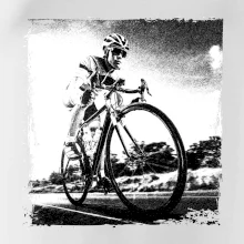 Cyklista čiernobiela cesta Cyklista čiernobiela cesta