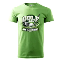 Golfová palica s loptičkou eat sleep repeat