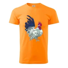 Kohút kreslený biely