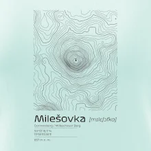 Milešovka - vrstevnice v obdĺžniku