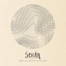 Šerák - vrstevnice v kruhu