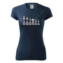 Šachové figúrky v rade - kreslené