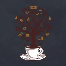 Coffee Tree parts from school icon