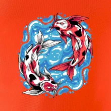 Yin & Yang Koi kapor - červený