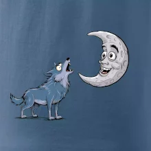 Parové tričko - Vlk a mesiac