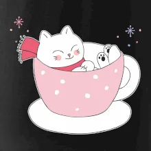 Vianočná mačka v hrnčeku