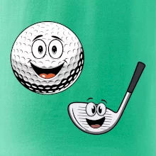 Parové tričko - Golfová palica a loptička