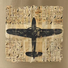 Egyptské hieroglyfy lietadlo