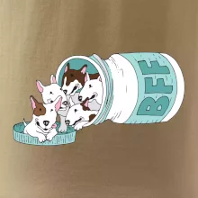 Bullterrier Friends Forever zelené (Pecka design)