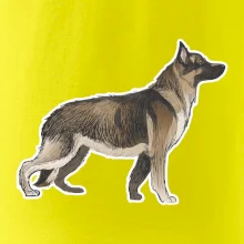 Nemecký ovčiak - hnedý kreslený
