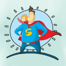 Táta superman - dievča Táta superman - dievča