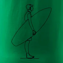 Surfer stojaci jedným ťahom