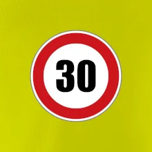 Dopravná značka - obmedzenie rýchlosti 30 Dopravná značka - obmedzenie rýchlosti 30