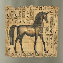 Egyptské hieroglyfy jednorožec