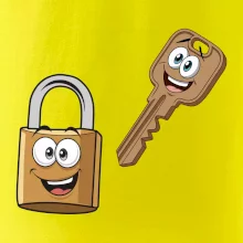 Parové tričká - Zámok a kľúč