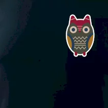 Folklór na prsníku sova