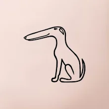 Barzoj obrys čierny